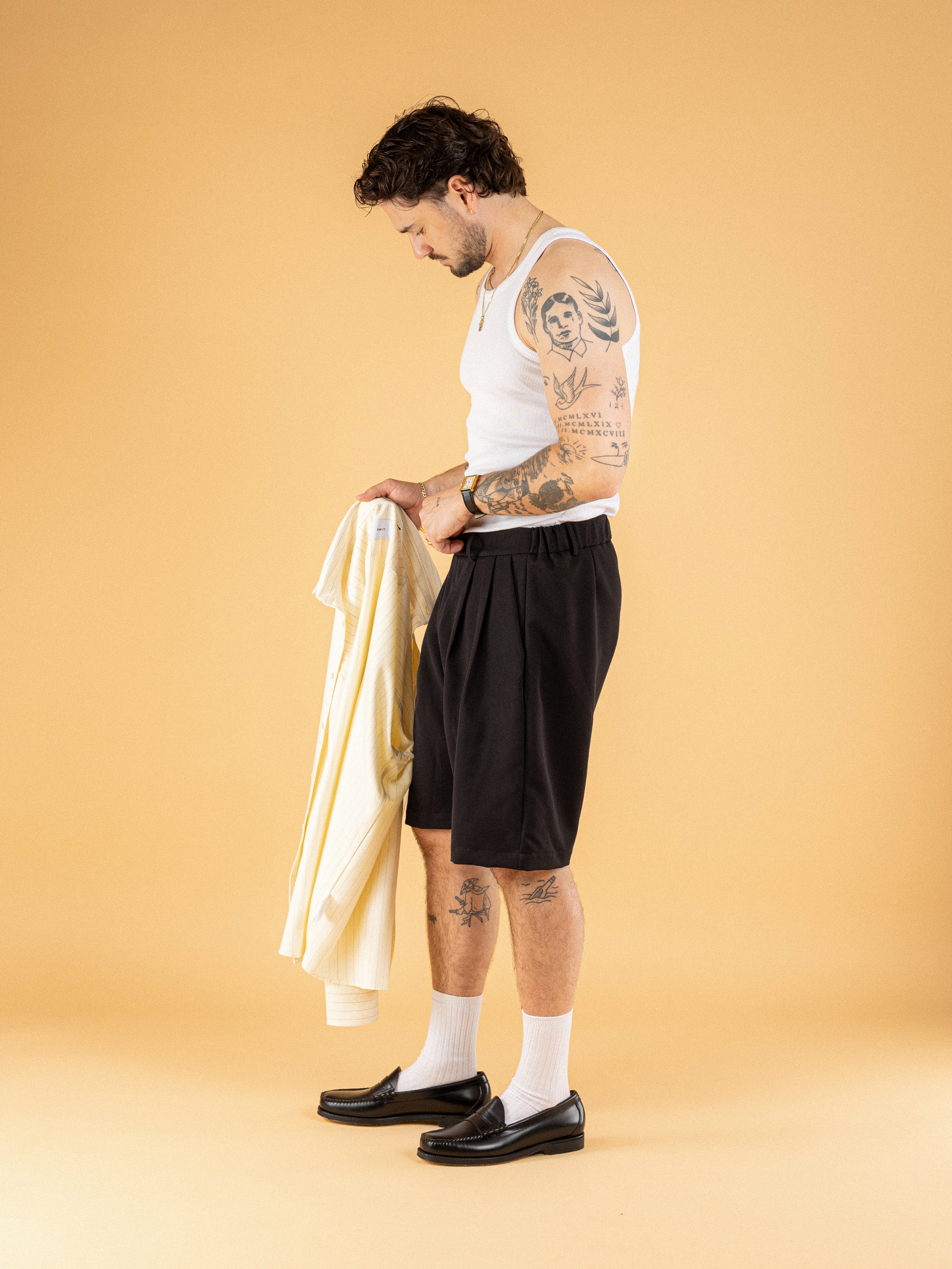 Bermuda Pleated Shorts