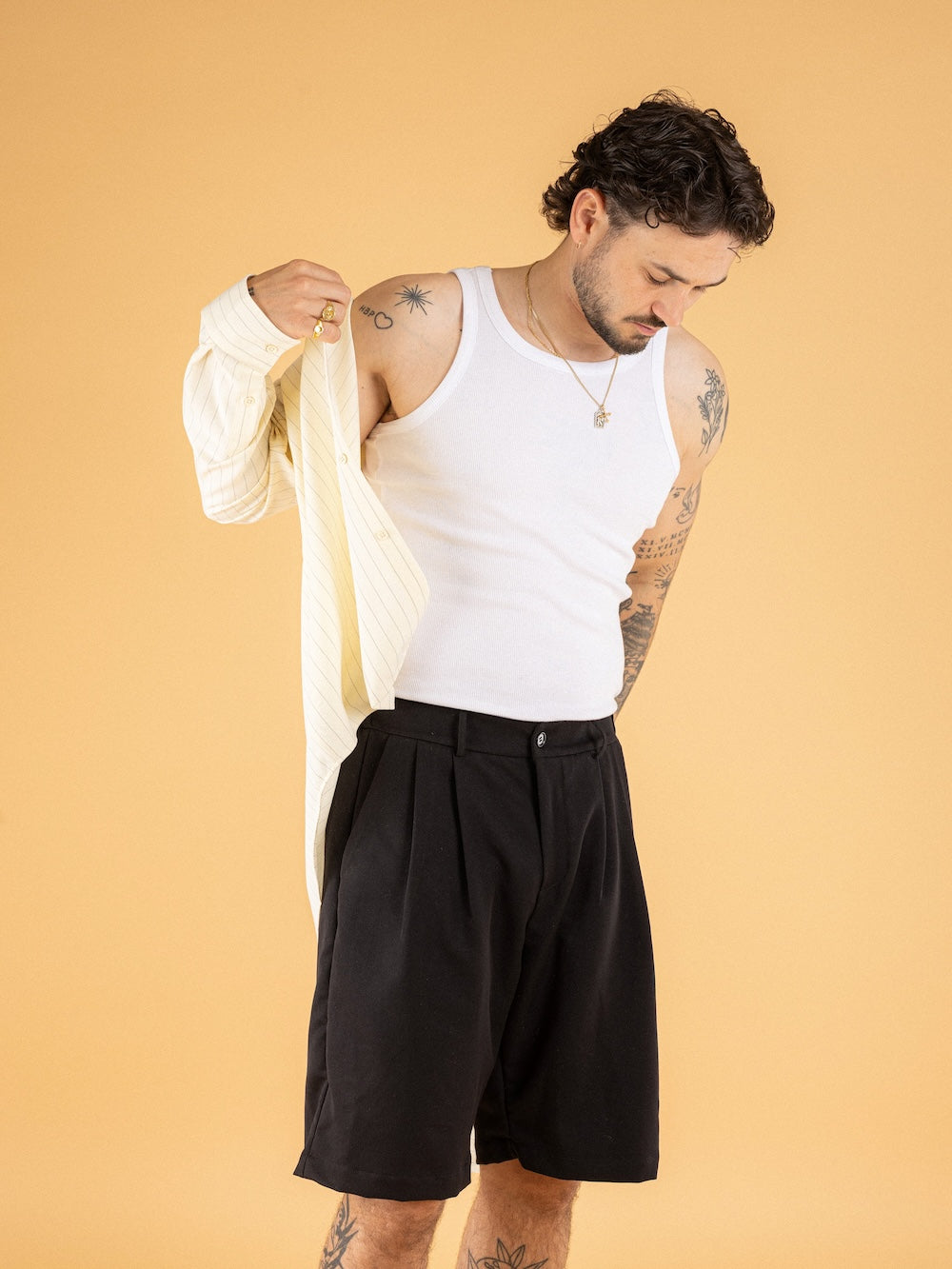 Strati White Ribbed Tank Top