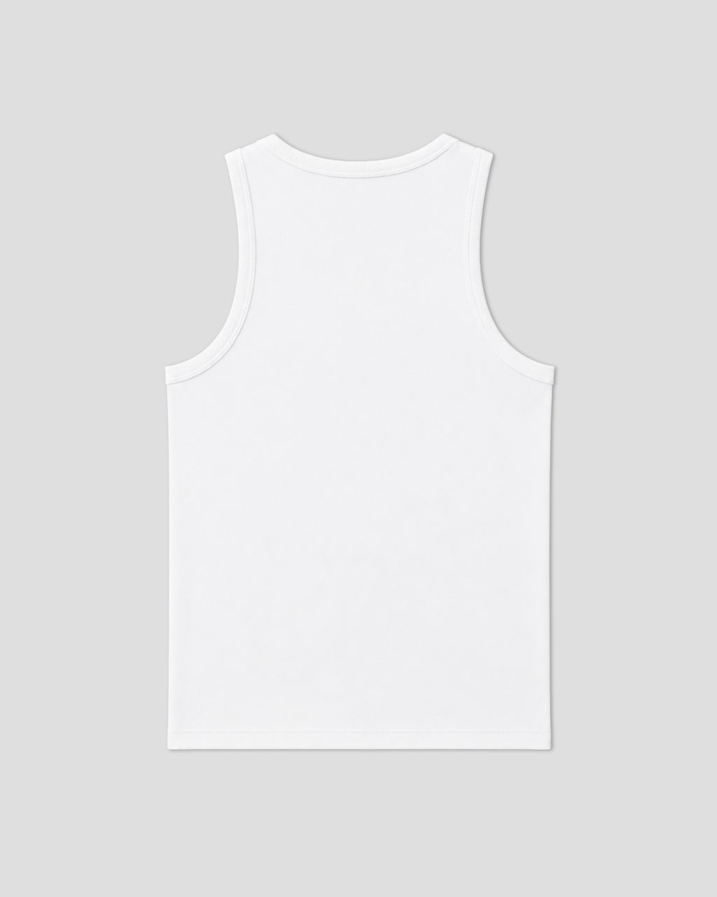Strati White Ribbed Tank Top